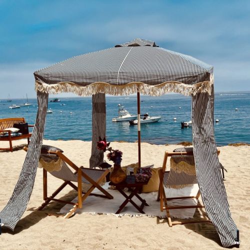 Enjoy the beach with a  cabana